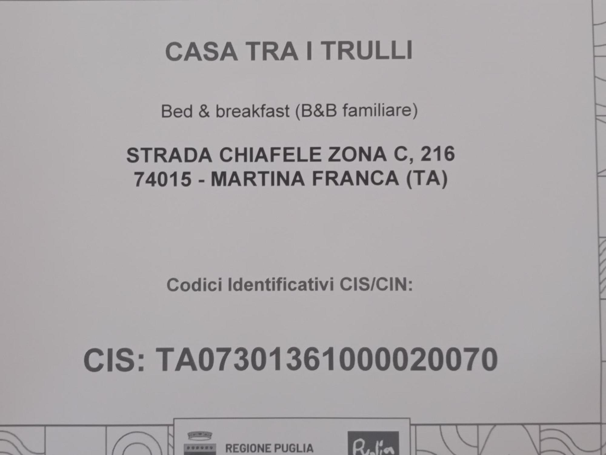 Holiday home Casa Tra I Trulli *